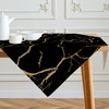 Tablecloth Black and Gold Middle Runner Modern Tablecloths with Marble
