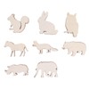 48PCS Animal Wooden Slice DIY Wood Ornaments Blank Decoration Shaped