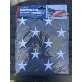 Unbranded USA Flag/Banner  3 X 5 ft. with Embroidered Stars