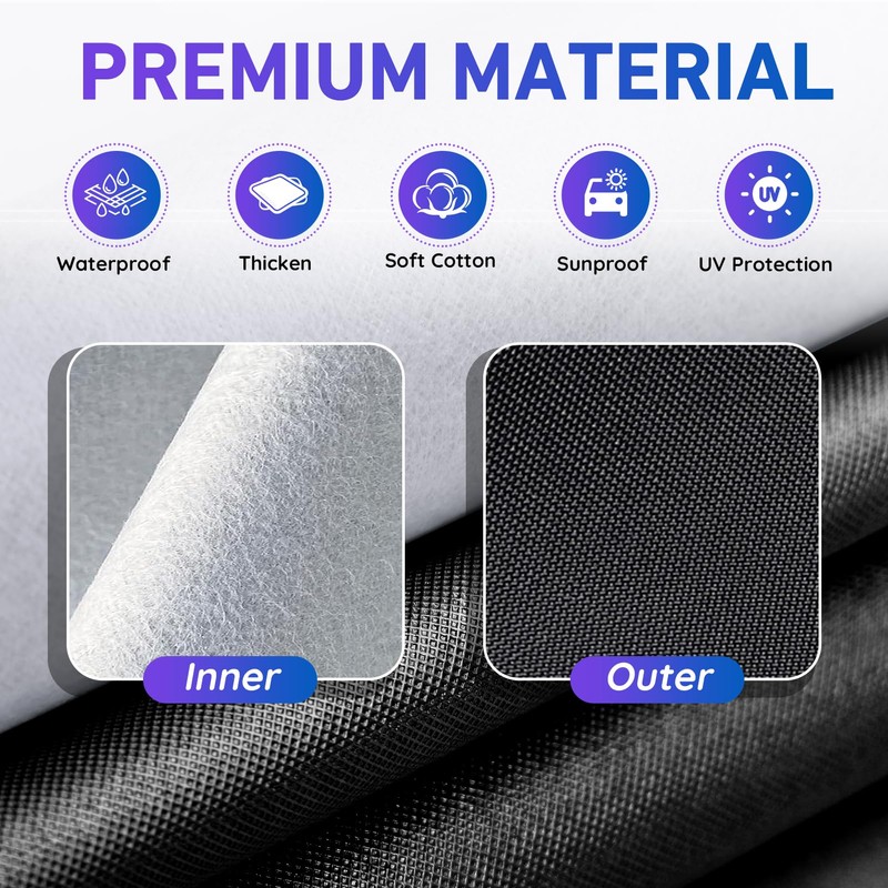 Half Car Cover SUV for Snow, Heavy Duty Roof Cover