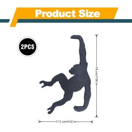 NffPOTRee 2 Pcs Monkey Banana Holder Creative Wooden Banana Hanger Under Cabinet for Home