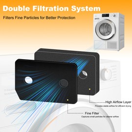 Plinth Filter for Miele Dryer T1 9164761, Toe-Kick Filter Replacement for Miele Heat Pump Dryer, 2 Pack
