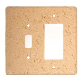 Stonique® Simulated Stone Switch Plate - Decora & Switch (Cocoa)