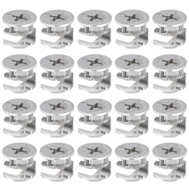 Ruisenda 20 Pieces Furniture Cam Lock Fasteners 15mm x 12mm Furniture Cam Lock Nut Connectors Fittings for Cabinet Drawer Wardrobe Panel Connecting