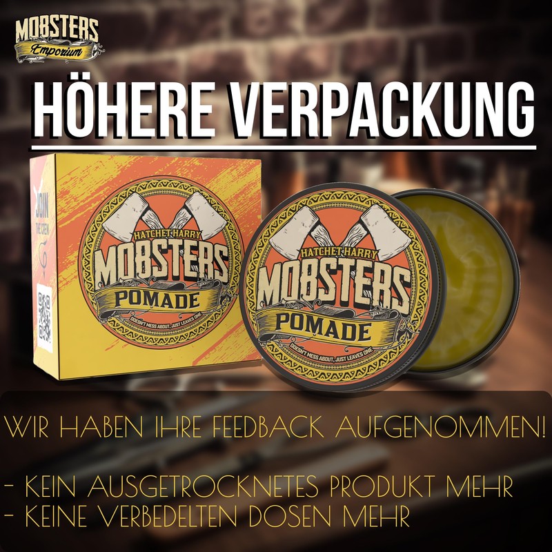 Mobsters Hair Pomade Water Based Matt Hair Wax, 140 ml