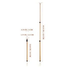 Cabilock 1pc Telescopic Aluminum Alloy Clothing Pole Household Clothes Drying Rod for Home Use Sturdy and Versatile Clothes Hanger Pole for Balconies and Closets