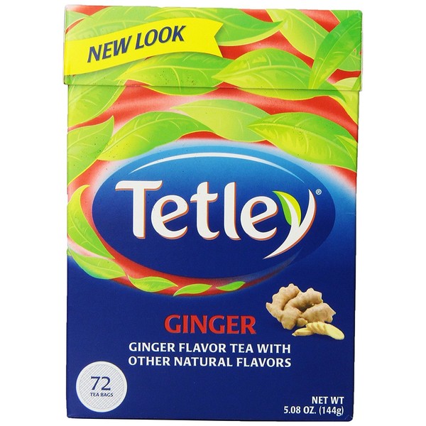 Tetley USA Tea, Ginger, 72-Count Tea Bags (Pack of 3), Brown (30543)
