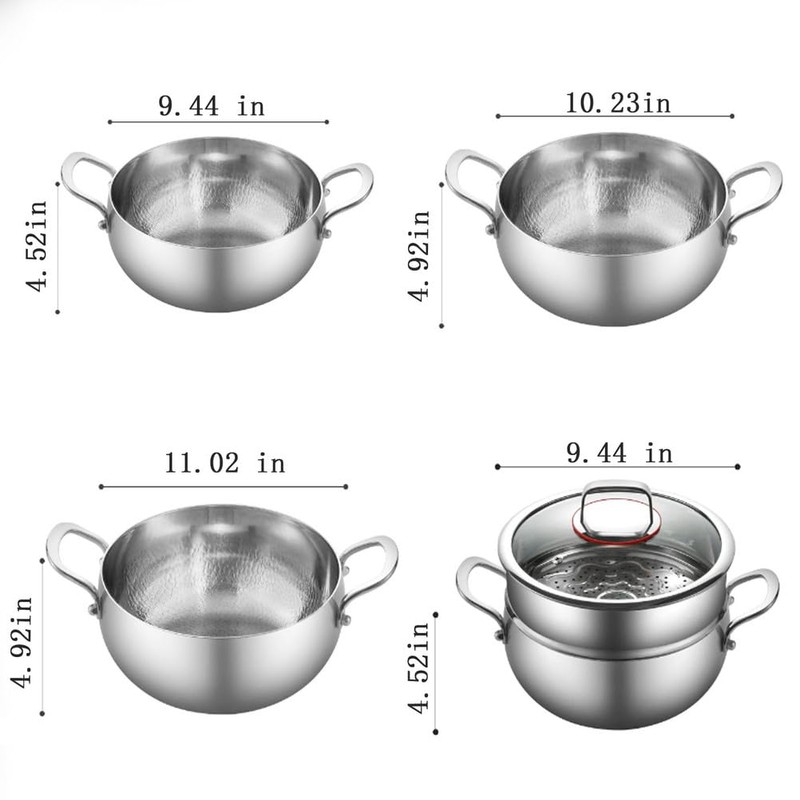 Toutrop Titanium Hammered Soup Pot, Nonstick Soup Pot, Large Cooking