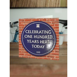 Brainbox Candy - Funny 100th Birthday Card - 'Celebrating 100 Years' - Quality Embossed Card - Cheeky Age 100 Birthday Card For Him Her Men Women Friends Family - 100 Age Card