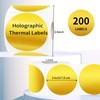 YEGAWEN 3" Holographic Direct Thermal Label Stickers, Round Printable Rainbow