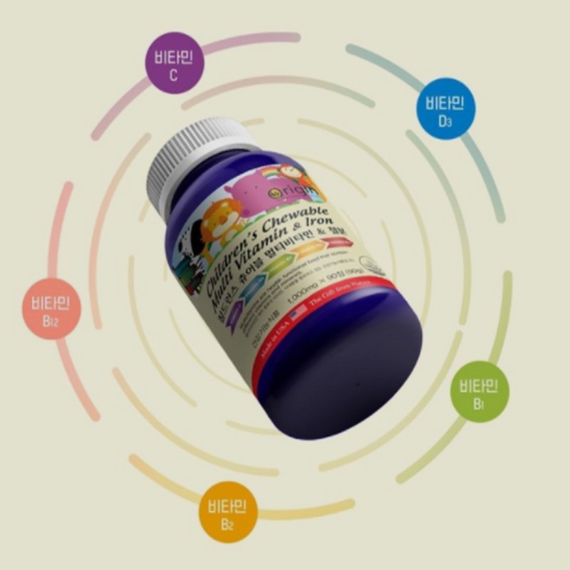 Origin Children's Chewable Multivitamin & Iron 270 Tablets, 9 Month