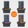 Tabletop Fountain Indoor Waterfall Rock Fountain LED-Lights Water Feature Waterfall