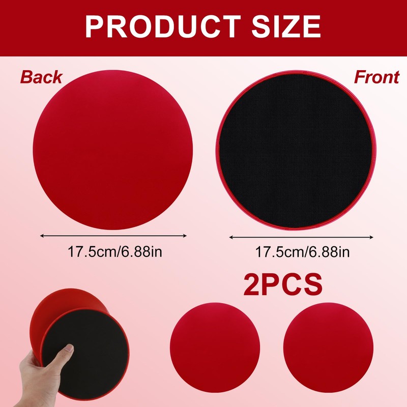 2Pack Gliding Discs, Dual Sided Core Sliders Core Sliding Discs