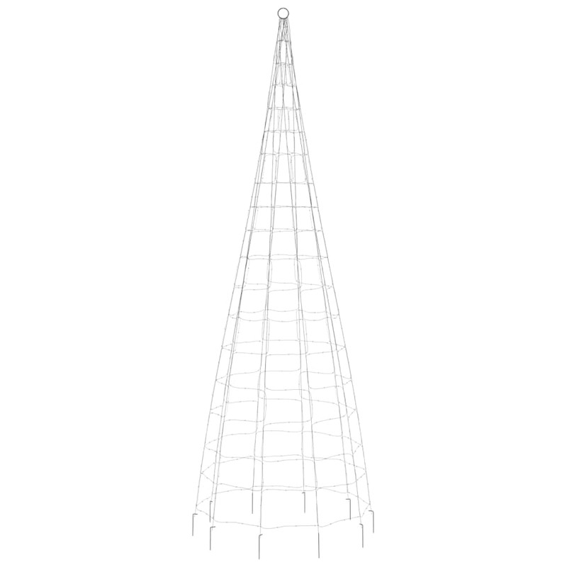 vidaXL LED Christmas Tree for Flagpole, 550 LEDs, Warm White,