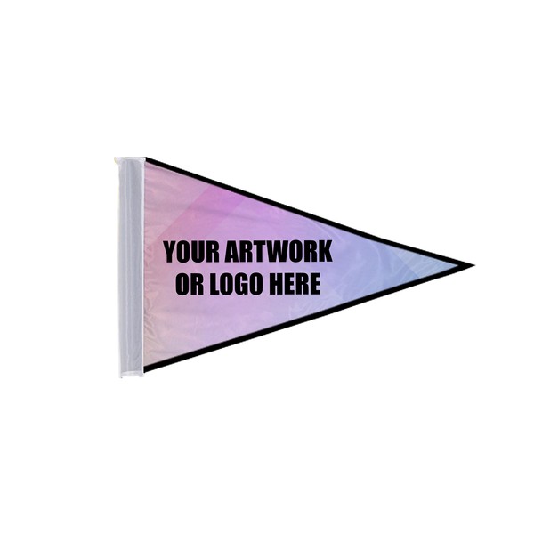 BannerBuzz Custom Triangle Flag, Polyester Fabric, Multi purpose Outdoor Indoor