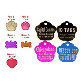 Laser Etched Bulk Lot Pet ID Tag for Dog & Cat Shelters, Rescues, Non Profits Org. and Special Events (Lot of 25)