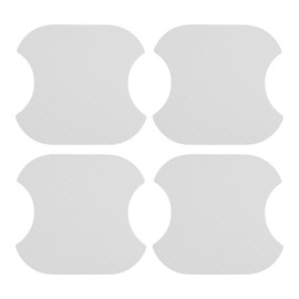 TUCKBOLD Car Magnet Car Door Handle Scratch Protector 91x93mm Anti-Scratches| Door Handle Protective Film Fiber White 4 Pcs