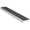 Stair Nosing, Black, 48in W, Extruded Alum
