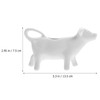 Angoily White Ceramic Creamer with Handle, Creative Cow Shape Creamer