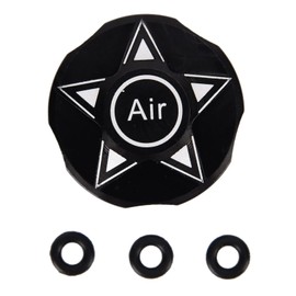Buachois Bicycle Front Fork Cap, Mountain Bike Front Fork Cover, Aluminium Alloy Bicycle Suspension Fork, Air Gas Value Shoulder Guard for Mountain Bike, Road Bike, MTB (Black)