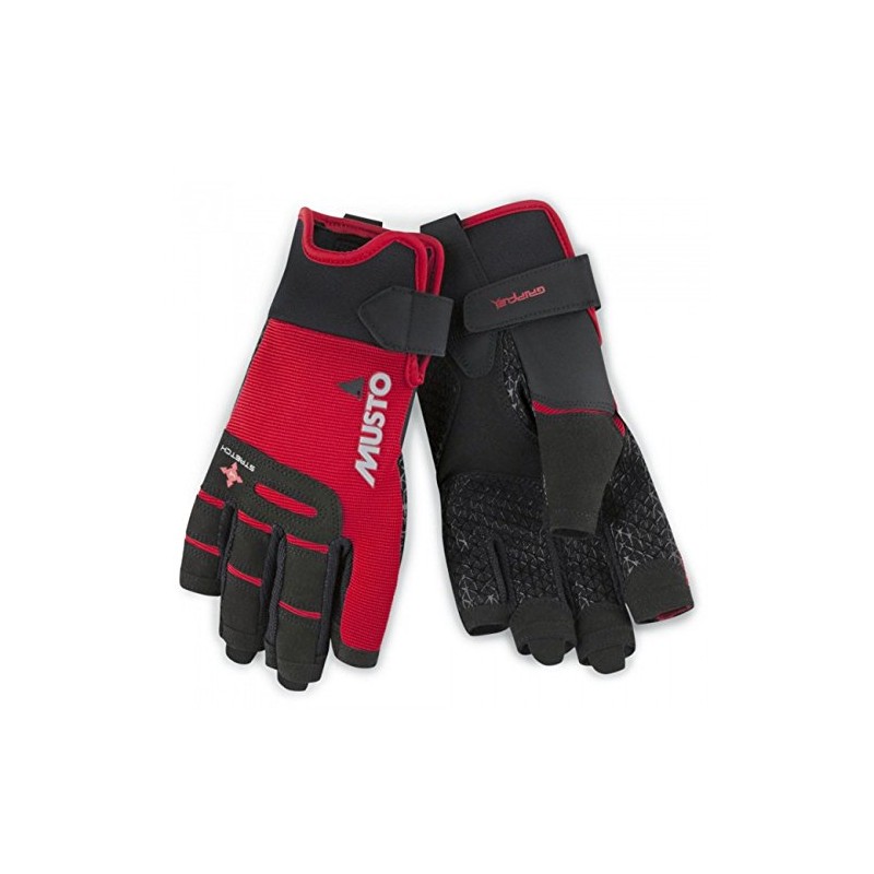 Musto 2018 Perfomance Sailing Short Finger Gloves Red AUGL005
