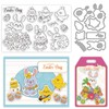 ORIGACH Easter Bunny Stamps and Dies Set for Card Making