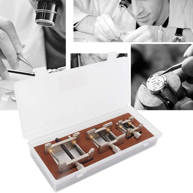 Qiterr 3 Pieces/Set Clock Movement Holder, Metal Clock Movement Fixed