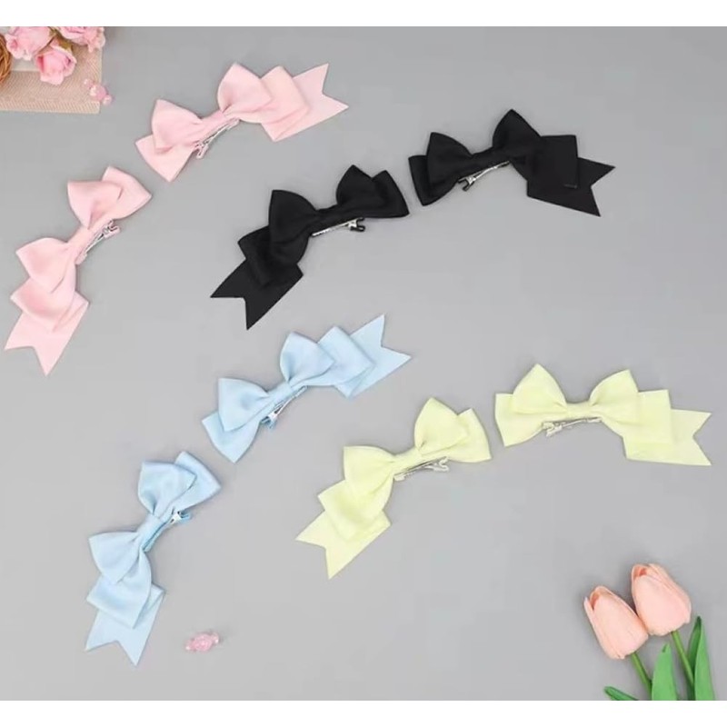 Pyulibon Ribbon Design Barrette Set, Hair Clip, Sweet Loli Princess