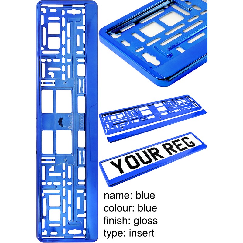 TAPORT® PURE BLUE CAR REGISTRATION HOLDER FOR ANY CAR ,
