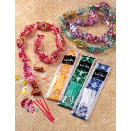 Hawaiian Candy Lei Making Kit makes 5 Blue Hibiscus Lei