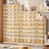 EHAMILY 6 Tiers 6-12 Pairs Foldable Shoe Boxes Large Plastic