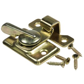 10 Pack Rok Hardware Cam-Action Window Sash Lock Latch and Keeper, Brass Plated Steel R3306B