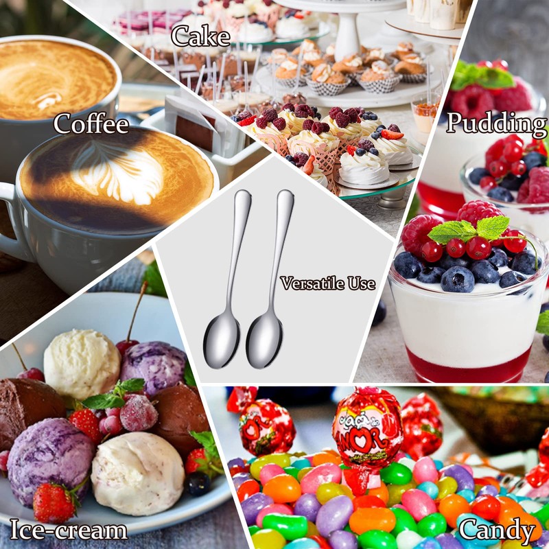 100 Pcs Coffee Spoon, Demitasse Espresso Spoons, Stainless Steel Tea