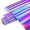 WRAPXPERT Holographic Vinyl Roll Light Purple, Holographic Permanent Vinyl Glossy