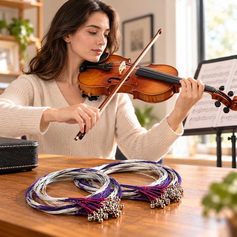 10 Sets Violin Strings for 4/4 & 3/4 Violins –