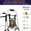 Aliseniors Walker Side Bag, Lightweight Folding Walkers Accessories Pouch, Side