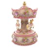 BestPysanky Floral Three Horses Carousel Spinning Musical Figurine