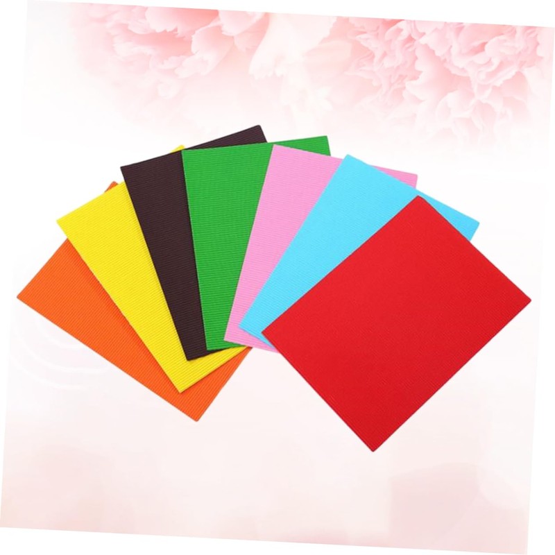 NUOBESTY Pack of 20 Colourful Corrugated Paper for DIY Crafts,