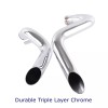 SHARKROAD Chrome 2" O.D LAF Drag Pipes Exhaust For Harley