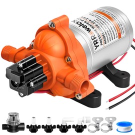 RV Water Pump 12V Quiet, 3.5GPM 45PSI Self-Priming RV Water