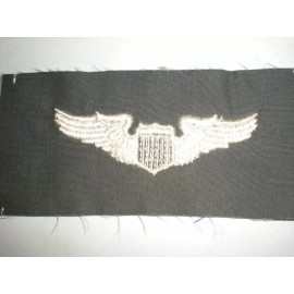 USAF PILOT WINGS -COLOR ON SAGE GREEN TWILL