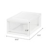 IRIS USA MSD-1 Compact Stacking Drawer, White, 6 Quart, 4-Pack