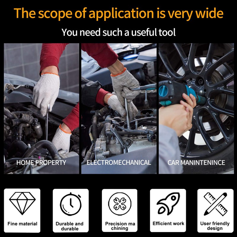 Zxglxinyao 14 Pcs Socket Nut Driver Set, Hex Drill Bits