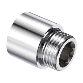 Unifizz Nickel Plated Brass Pipe Fitting Extension 20mm G1/2 Female to G1/2 Male Thread Reducer Adapter Connector