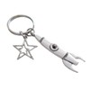 Rocket Ship & Star Charm Keychain, Space, Aerospace Themed Keychain