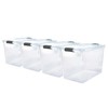 HOMZ 112 Quart Extra Large Rectangular Clear Plastic Storage Container