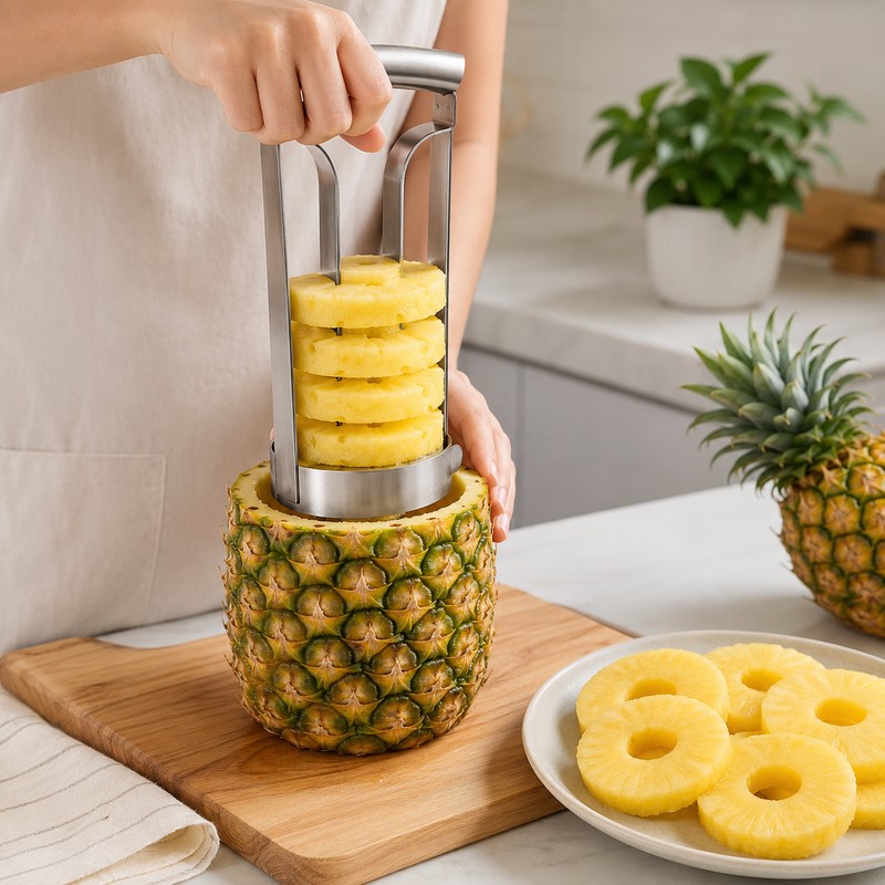 Stainless Steel Pineapple Corer & Slicer for Kitchen Prep –
