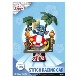 Beast Kingdom LILO and Stitch - Stitch Racing Car - Statuette PVC Diorama 15cm
