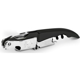 Rabbit Zippity Wine Accessories Gift Set - 3 Piece Wine Set with Corkscrew, Champagne Sealer and 2-in-1 Pourer & Stopper - Black