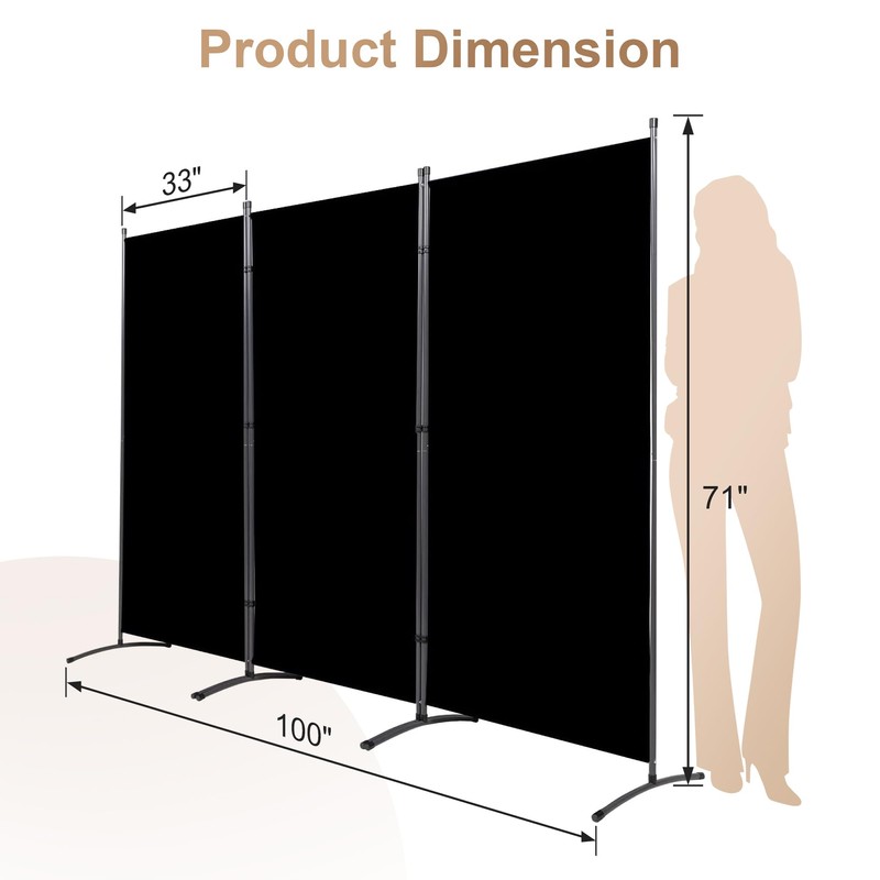 Grezone Large Folding Panel Portable Stand Room dividers Privacy Screen